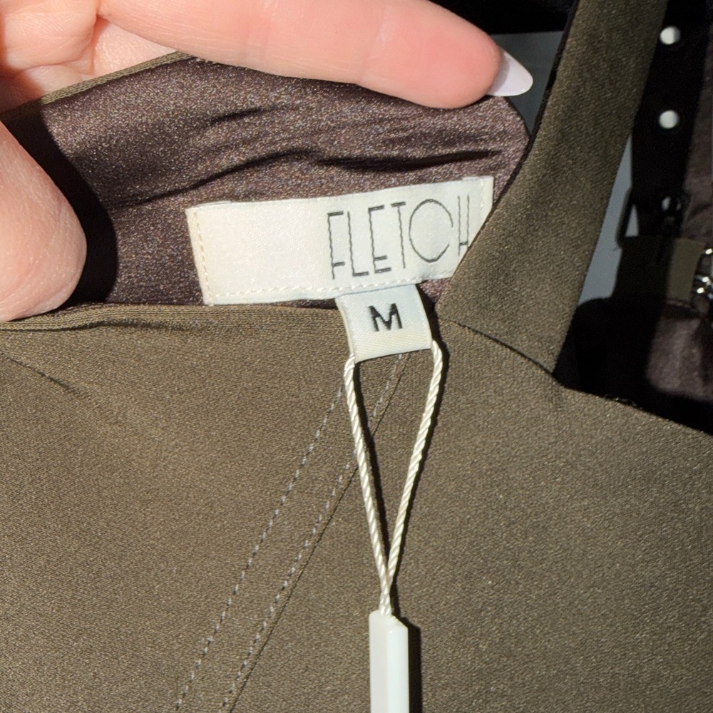 NWT Fletch Olive Buckle Strap Mini Dress - Picture 5 of 5